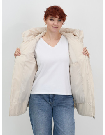 Женская демисезонная куртка с капюшоном для осени и зимы, свободный покрой.