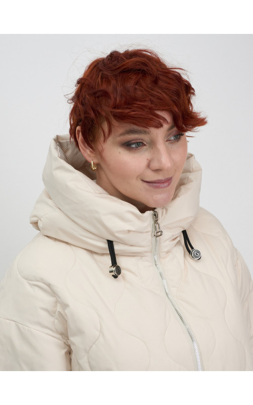 Женская демисезонная куртка с капюшоном для осени и зимы, свободный покрой.