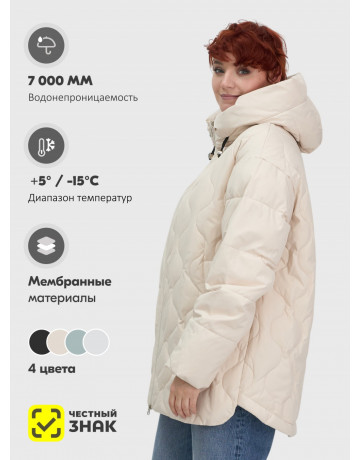 Женская демисезонная куртка с капюшоном для осени и зимы, свободный покрой.