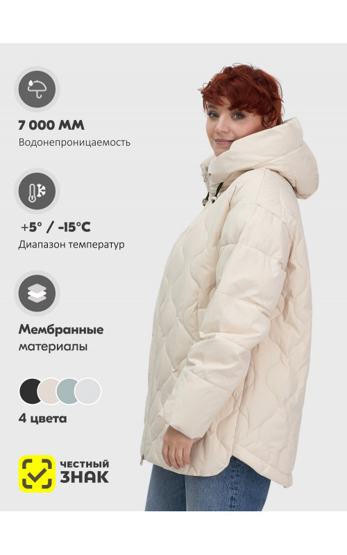 Женская демисезонная куртка с капюшоном для осени и зимы, свободный покрой.