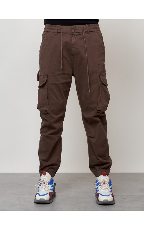 Мужские брюки карго зауженного кроя.
