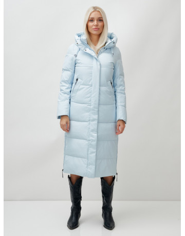 Длинный зимний пуховик с капюшоном для женщин