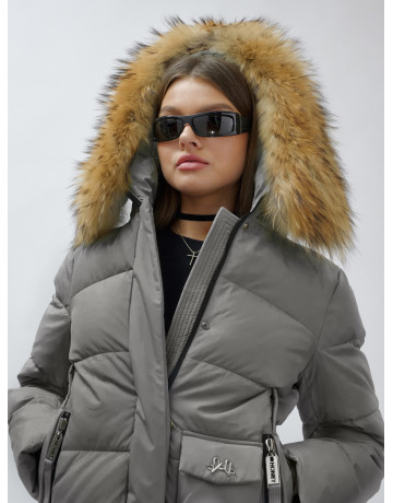 Женская зимняя куртка премиум-класса с мехом енота.