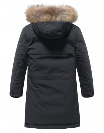 Зимняя парка с мехом енота для мальчика-подростка