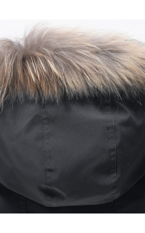 Зимняя парка с мехом енота для мальчика-подростка