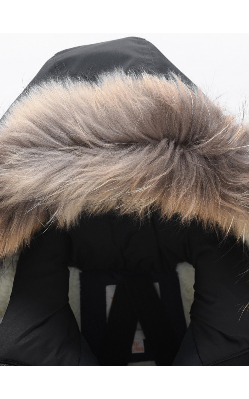 Зимняя парка с мехом енота для мальчика-подростка