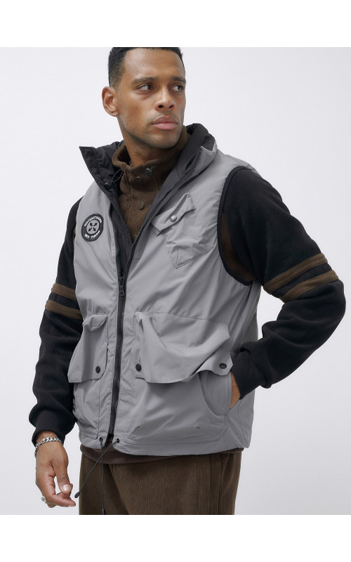 Мужская утеплённая жилетка для активного отдыха и повседневной носки.