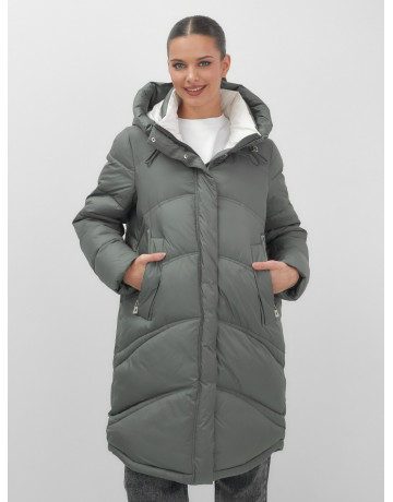 Длинный зимний пуховик для женщин с капюшоном