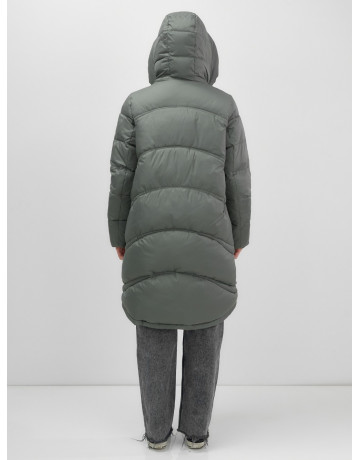 Длинный зимний пуховик для женщин с капюшоном