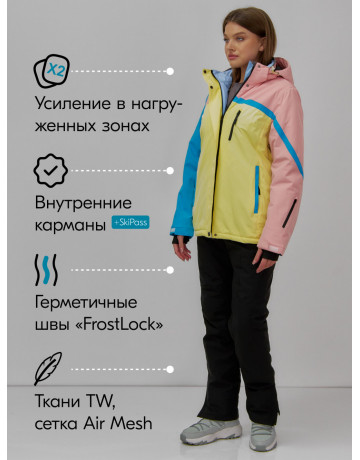 Женский горнолыжный костюм жёлтый