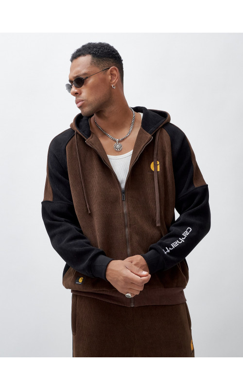 Мужской утеплённый спортивный костюм с начёсом для осени