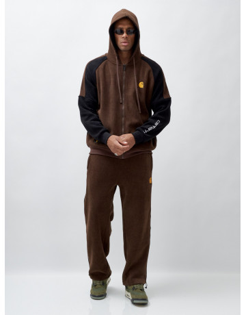 Мужской утеплённый спортивный костюм с начёсом для осени