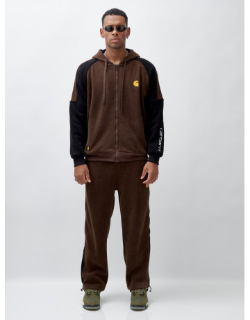 Мужской утеплённый спортивный костюм с начёсом для осени