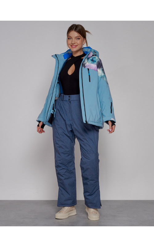 Женская горнолыжная куртка большого размера для зимних приключений.