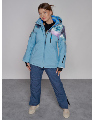 Женская горнолыжная куртка большого размера для зимних приключений.