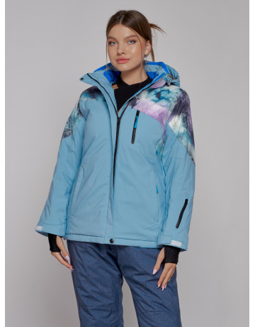Женская горнолыжная куртка большого размера для зимних приключений.