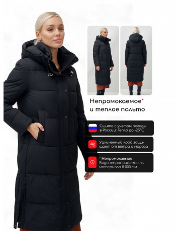 Длинный зимний пуховик для женщин с капюшоном