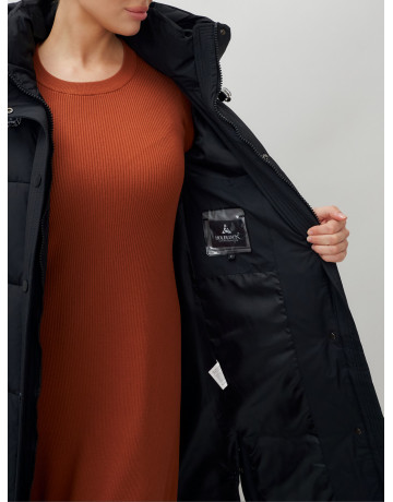 Длинный зимний пуховик для женщин с капюшоном