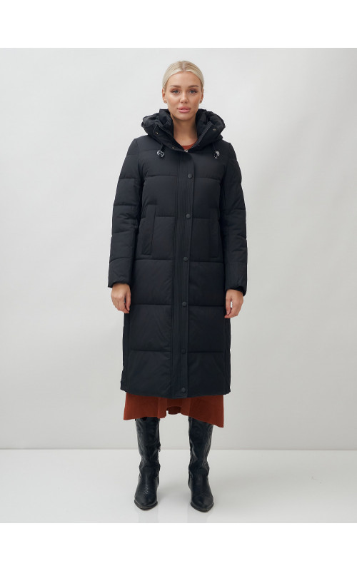 Длинный зимний пуховик для женщин с капюшоном
