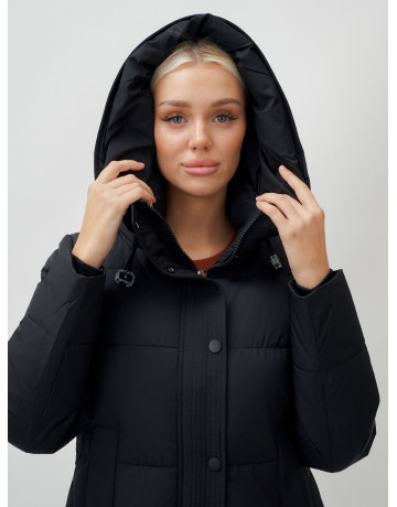 Длинный зимний пуховик для женщин с капюшоном