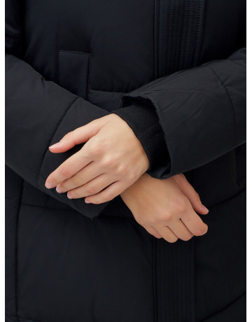 Длинный зимний пуховик для женщин с капюшоном