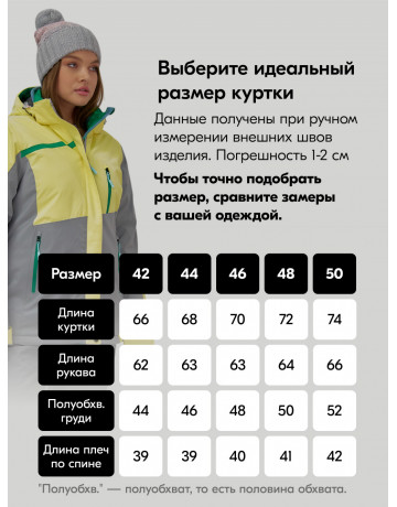 Женский горнолыжный костюм жёлтый