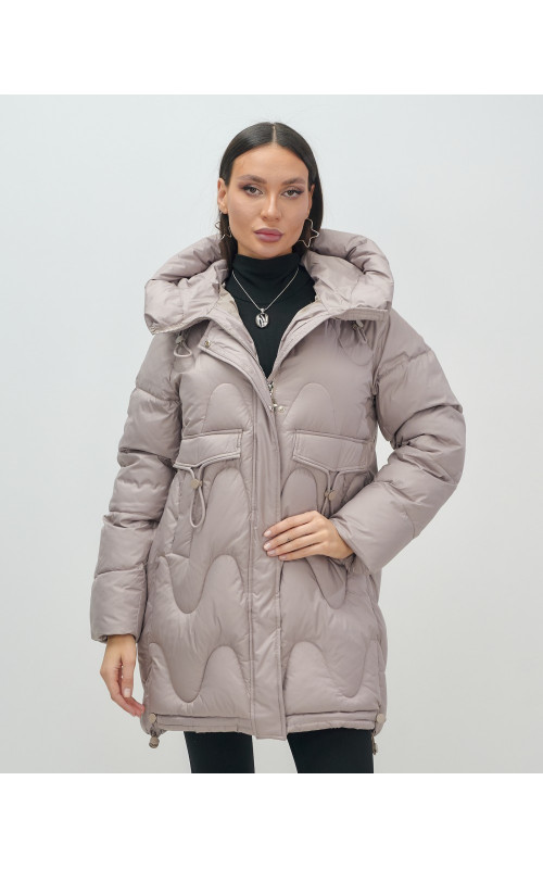 Зимний пуховик для женщин «Модный», утеплённый до -20°C
