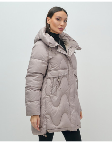 Зимний пуховик для женщин «Модный», утеплённый до -20°C
