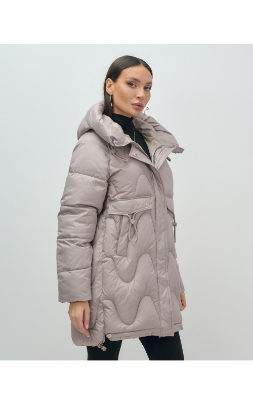 Зимний пуховик для женщин «Модный», утеплённый до -20°C