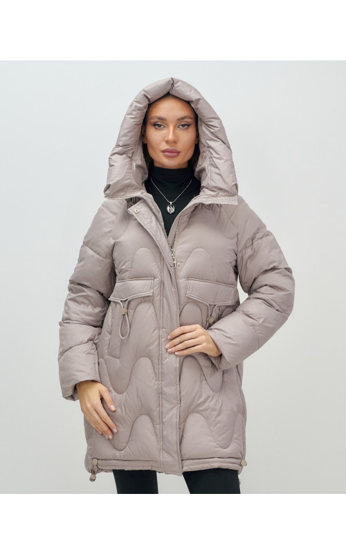 Зимний пуховик для женщин «Модный», утеплённый до -20°C