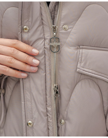 Зимний пуховик для женщин «Модный», утеплённый до -20°C