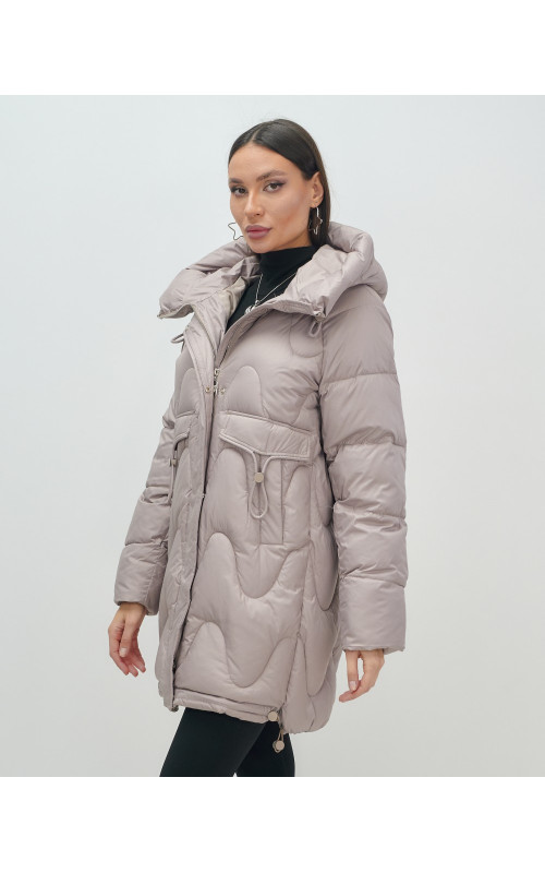 Зимний пуховик для женщин «Модный», утеплённый до -20°C
