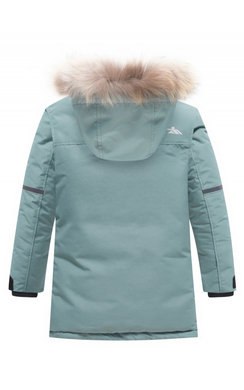 Парка для мальчика зимняя с внутренними лямками.