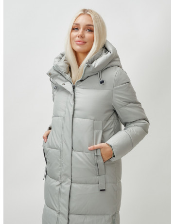 Зимний женский пуховик с капюшоном.