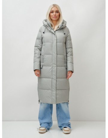 Зимний женский пуховик с капюшоном.