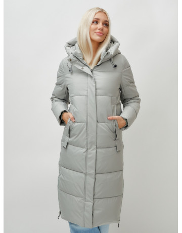 Зимний женский пуховик с капюшоном.