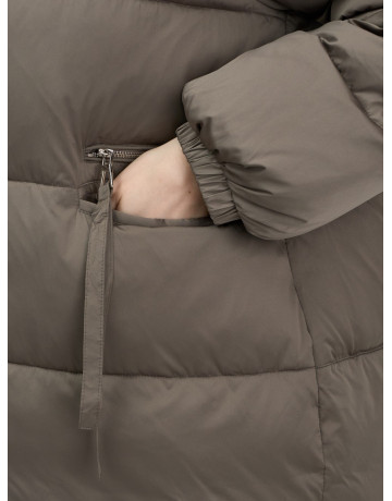 Пуховик с мехом песца, элегантный и стильный, для женщин.