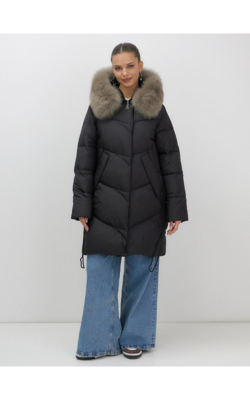 Длинный пуховик премиум-класса, удлинённый до колена