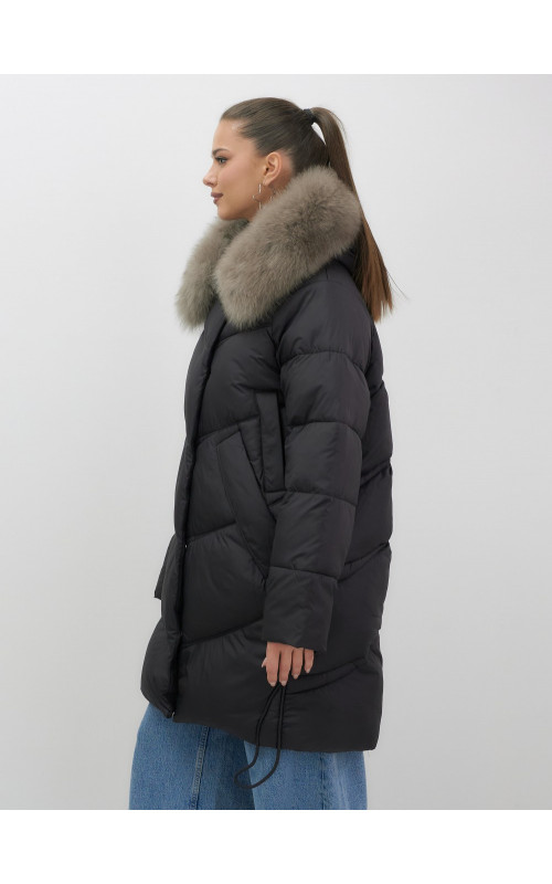 Длинный пуховик премиум-класса, удлинённый до колена