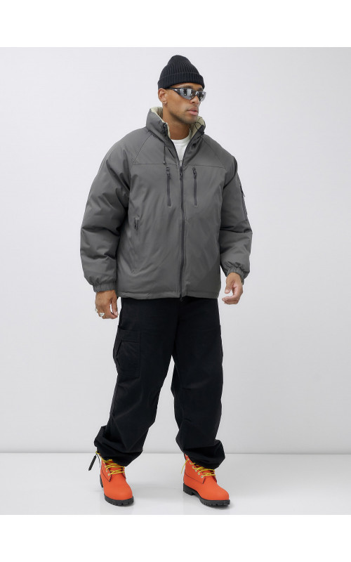 Мужская зимняя двусторонняя куртка для активного отдыха.