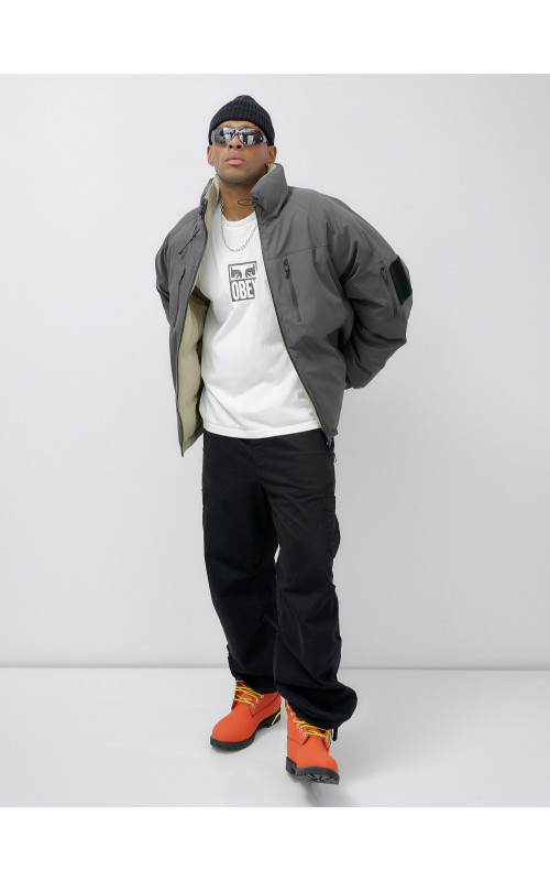 Мужская зимняя двусторонняя куртка для активного отдыха.