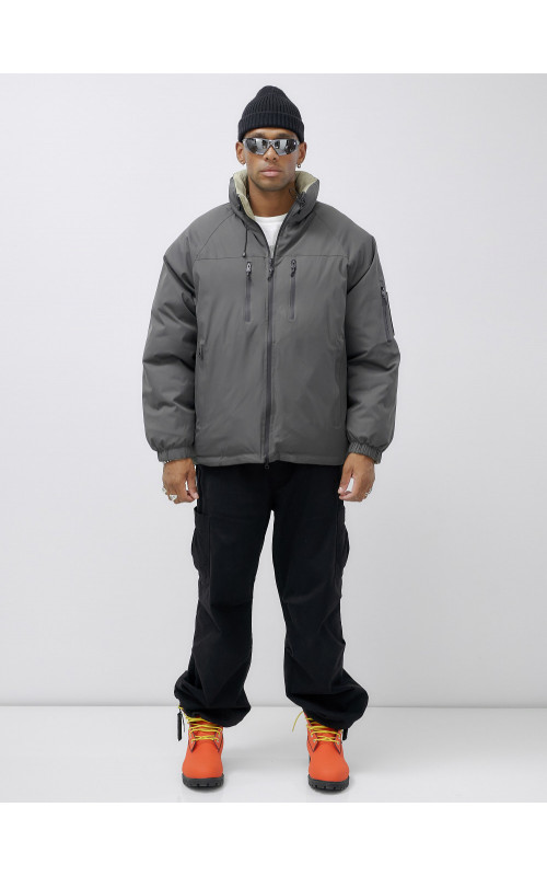 Мужская зимняя двусторонняя куртка для активного отдыха.