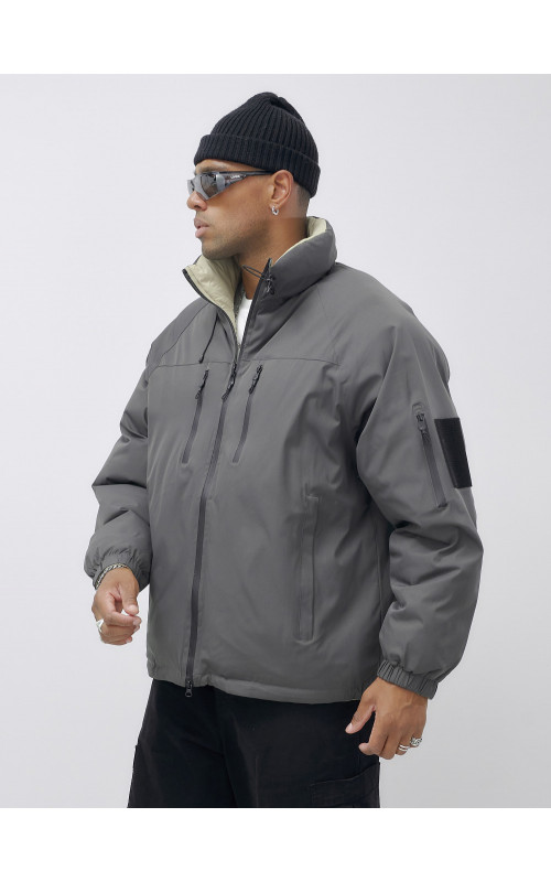 Мужская зимняя двусторонняя куртка для активного отдыха.