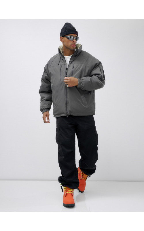 Мужская зимняя двусторонняя куртка для активного отдыха.