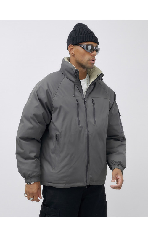 Мужская зимняя двусторонняя куртка для активного отдыха.