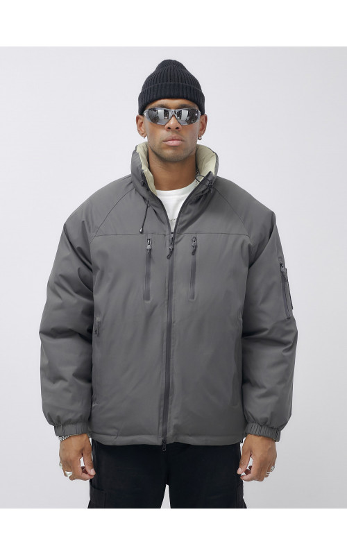 Мужская зимняя двусторонняя куртка для активного отдыха.