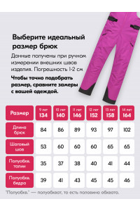 Фиолетовый горнолыжный костюм для девочки.