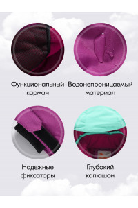 Фиолетовый горнолыжный костюм для девочки.
