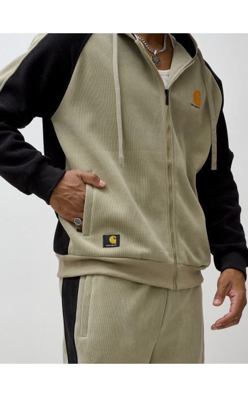 Мужской утеплённый спортивный костюм с начёсом для прохладной погоды