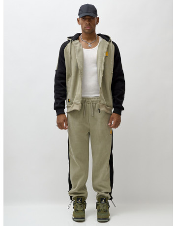 Мужской утеплённый спортивный костюм с начёсом для прохладной погоды